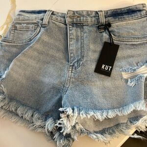 Kut from the Kloth Light Blue Distressed Jean Shorts